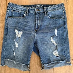 Universal Thread 14 High Waist Distressed Denim Shorts